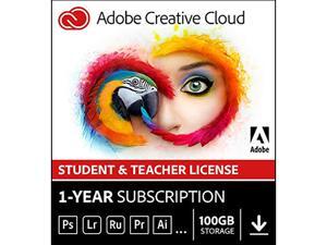 Adobe Creative Cloud Student and Teacher Edition Prepaid Membership 1 Year - Validation Required Adobe Creative Cloud Student and Teacher Edition Prepaid Membership 1 Year - Validation Required