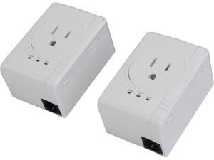 TRENDnet TPL-407E2K Powerline AV500 Nano Adapter Kit with Built-In Outlet, Up to 500Mbps TRENDnet TPL-407E2K Powerline AV500 Nano Adapter Kit with Built-In Outlet, Up to 500Mbps