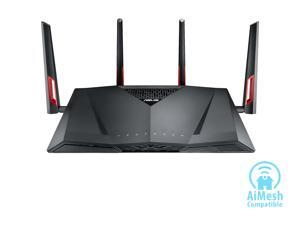 ASUS AC3100 Wi-Fi Dual-band Gigabit Wireless Router with 4x4 MU-MIMO, 8 x LAN Ports, AiProtection Network Security and WTFast Game Accelerator, AiMesh Whole Home Wi-Fi System Compatible (RT-AC88U) ASUS AC3100 Wi-Fi Dual-band Gigabit Wireless Router with 4x4 MU-MIMO, 8 x LAN Ports, AiProtection Network Security and WTFast Game Accelerator, AiMesh Whole Home Wi-Fi System Compatible (RT-AC88U)
