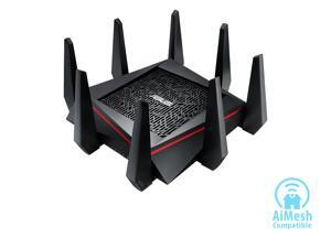 ASUS AC5300 Wi-Fi Tri-band Gigabit Wireless Router with 4x4 MU-MIMO, 4 x LAN Ports, AiProtection Network Security and WTFast Game Accelerator, AiMesh Whole Home Wi-Fi System Compatible (RT-AC5300) ASUS AC5300 Wi-Fi Tri-band Gigabit Wireless Router with 4x4 MU-MIMO, 4 x LAN Ports, AiProtection Network Security and WTFast Game Accelerator, AiMesh Whole Home Wi-Fi System Compatible (RT-AC5300)