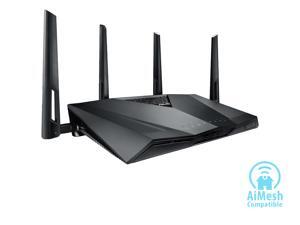 ASUS AC3100 Wi-Fi Dual-band Gigabit Wireless Router with 4x4 MU-MIMO, 4 x LAN Ports, AiProtection Network Security and WTFast Game Accelerator, AiMesh Whole Home Wi-Fi System Compatible (RT-AC3100) ASUS AC3100 Wi-Fi Dual-band Gigabit Wireless Router with 4x4 MU-MIMO, 4 x LAN Ports, AiProtection Network Security and WTFast Game Accelerator, AiMesh Whole Home Wi-Fi System Compatible (RT-AC3100)