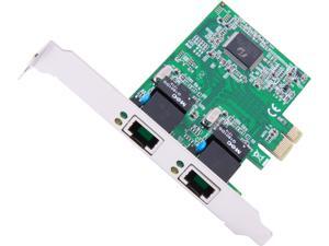 SYBA SD-PEX24033 10/100/1000Mbps PCI-Express x1 Dual LAN Ports Gigabit Ethernet Card, Realtek Chipset SYBA SD-PEX24033 10/100/1000Mbps PCI-Express x1 Dual LAN Ports Gigabit Ethernet Card, Realtek Chipset