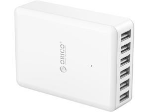 ORICO 50W 6-Port Desktop USB Charger for 6s / 6 / 6 Plus, iPad Air 2 / mini 3, Samsung Galaxy S6 / S6 Edge, Nexus, HTC M9, LG G3, Sony Z3, Motorola, Nokia and More - White (DCAP-6S) ORICO 50W 6-Port Desktop USB Charger for 6s / 6 / 6 Plus, iPad Air 2 / mini 3, Samsung Galaxy S6 / S6 Edge, Nexus, HTC M9, LG G3, Sony Z3, Motorola, Nokia and More - White (DCAP-6S)