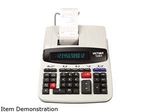 Victor 1297 Two-Color Commercial Printing Calculator, 12-Digit LCD, Black/Red Victor 1297 Two-Color Commercial Printing Calculator, 12-Digit LCD, Black/Red
