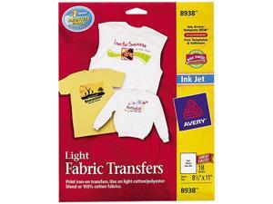 Avery T-Shirt Transfers, 8-1/2" x 11", 18 Transfers (8938) Avery T-Shirt Transfers, 8-1/2" x 11", 18 Transfers (8938)