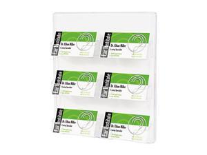 Deflect-o 70601 Six-Pocket Wall Mount Business Card Holder, 8 3/8 x 1 1/2 x 9 3/4, Clear Deflect-o 70601 Six-Pocket Wall Mount Business Card Holder, 8 3/8 x 1 1/2 x 9 3/4, Clear