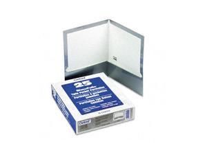 Oxford 51705 High Gloss Laminated Paperboard Folder, 100-Sheet Capacity, Gray, 25/Box Oxford 51705 High Gloss Laminated Paperboard Folder, 100-Sheet Capacity, Gray, 25/Box