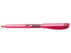 BIC BL11-PK Brite Liner Highlighter, Chisel Tip, Fluorescent Pink Ink, 12 per Pack BIC BL11-PK Brite Liner Highlighter, Chisel Tip, Fluorescent Pink Ink, 12 per Pack