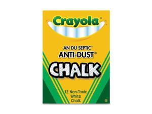 Crayola 50-1402 Nontoxic Anti-Dust Chalk, White, 12 Sticks/Box Crayola 50-1402 Nontoxic Anti-Dust Chalk, White, 12 Sticks/Box