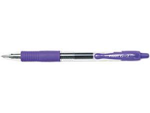 Pilot 31006 G2 Gel Roller Ball Pen, Retractable, Purple Ink, 0.5mm Extra Fine, Dozen Pilot 31006 G2 Gel Roller Ball Pen, Retractable, Purple Ink, 0.5mm Extra Fine, Dozen