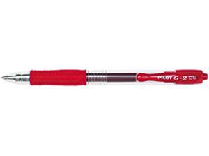 Pilot 31004 G2 Gel Roller Ball Pen, Retractable, Red Ink, 0.5mm Extra Fine, Dozen Pilot 31004 G2 Gel Roller Ball Pen, Retractable, Red Ink, 0.5mm Extra Fine, Dozen