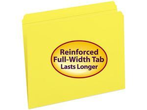 Smead 12910 File Folders, Straight Cut, Reinforced Top Tab, Letter, Yellow, 100/Box Smead 12910 File Folders, Straight Cut, Reinforced Top Tab, Letter, Yellow, 100/Box