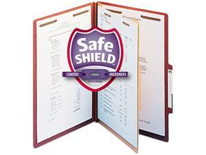 Smead 18775 Pressboard Classification Folders, Self Tab, Legal, Four-Section, Red, 10/Box Smead 18775 Pressboard Classification Folders, Self Tab, Legal, Four-Section, Red, 10/Box