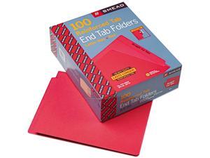 Smead 25710 Colored File Folders, Straight Cut, Reinforced End Tab, Letter, Red, 100/Box Smead 25710 Colored File Folders, Straight Cut, Reinforced End Tab, Letter, Red, 100/Box