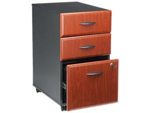 BUSH FURNITURE WC94453SU B/B/F Drawer Mobile Vertical File, 15-5/8w x 20-3/8d, Hansen Cherry/Galaxy BUSH FURNITURE WC94453SU B/B/F Drawer Mobile Vertical File, 15-5/8w x 20-3/8d, Hansen Cherry/Galaxy