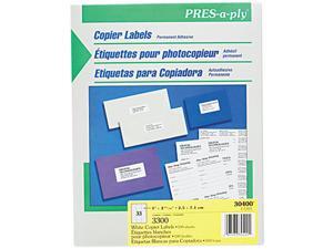 Avery 30400 Pres-A-Ply Copier Labels, 1 x 2-3/4, White, 3300/Box Avery 30400 Pres-A-Ply Copier Labels, 1 x 2-3/4, White, 3300/Box