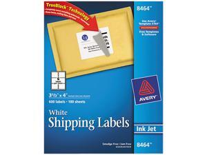 Avery 8464 Shipping Labels with TrueBlock Technology, 3-1/3 x 4, White, 600/Box Avery 8464 Shipping Labels with TrueBlock Technology, 3-1/3 x 4, White, 600/Box