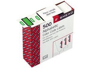 Smead 67074 A-Z Color-Coded Bar-Style End Tab Labels, Letter D, Light Green, 500/Roll Smead 67074 A-Z Color-Coded Bar-Style End Tab Labels, Letter D, Light Green, 500/Roll