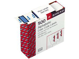 Smead 67076 A-Z Color-Coded Bar-Style End Tab Labels, Letter F, Blue, 500/Roll Smead 67076 A-Z Color-Coded Bar-Style End Tab Labels, Letter F, Blue, 500/Roll