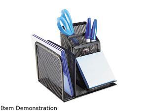 Rolodex 22171 Wire Mesh Desk Organizer with Pencil Storage, 5 3/4 x 5 1/8 x 5 1/8, Black Rolodex 22171 Wire Mesh Desk Organizer with Pencil Storage, 5 3/4 x 5 1/8 x 5 1/8, Black