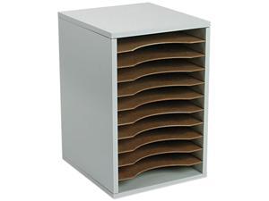 Safco 9419GR Wood Vertical Desktop Literature Sorter, 11 Sections 10 5/8 x 11 7/8 x 16, Gray Safco 9419GR Wood Vertical Desktop Literature Sorter, 11 Sections 10 5/8 x 11 7/8 x 16, Gray