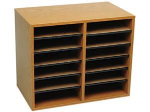 Safco 9420MO Wood/Fiberboard Literature Sorter, 12 Sections, 19 5/8 x 11 7/8 x 16 1/8, Oak Safco 9420MO Wood/Fiberboard Literature Sorter, 12 Sections, 19 5/8 x 11 7/8 x 16 1/8, Oak