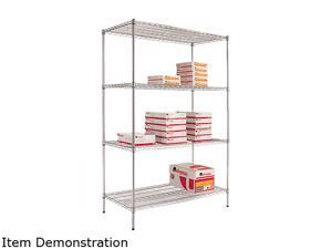 Alera SW50-4824SR (ALESW504824SR) 4-Shelf Industrial Wire Shelving Unit, 72" x 48" x 24", Silver Alera SW50-4824SR (ALESW504824SR) 4-Shelf Industrial Wire Shelving Unit, 72" x 48" x 24", Silver