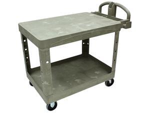 Rubbermaid Commercial 452500BG Flat Shelf Utility Cart, 2-Shelf, 25-5/8w x 43-7/8d x 33-1/3h, Beige Rubbermaid Commercial 452500BG Flat Shelf Utility Cart, 2-Shelf, 25-5/8w x 43-7/8d x 33-1/3h, Beige