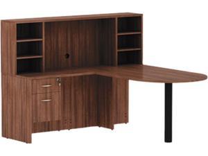Alera VA353624WA Valencia Series Reversible Return/Bridge Shell, 29.63" x 35.00" x 23.63", Modern Walnut Alera VA353624WA Valencia Series Reversible Return/Bridge Shell, 29.63" x 35.00" x 23.63", Modern Walnut