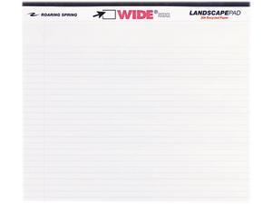 Roaring Spring 74500 Roaring Spring Landscape Format Writing Pad, College Ruled, 11 x 9-1/2, White, 40 Sheets/Pad Roaring Spring 74500 Roaring Spring Landscape Format Writing Pad, College Ruled, 11 x 9-1/2, White, 40 Sheets/Pad