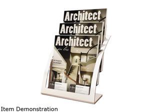 deflect-o 693745 Three-Tier Magazine Holder, 11-1/4w x 6-15/16d x 13-5/16h, Silver deflect-o 693745 Three-Tier Magazine Holder, 11-1/4w x 6-15/16d x 13-5/16h, Silver