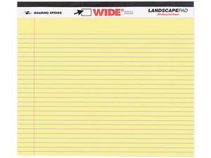 Roaring Spring 74501 Landscape Format Writing Pad, College Ruled, 11 x 9-1/2, Canary, 40 Sheets/Pad Roaring Spring 74501 Landscape Format Writing Pad, College Ruled, 11 x 9-1/2, Canary, 40 Sheets/Pad