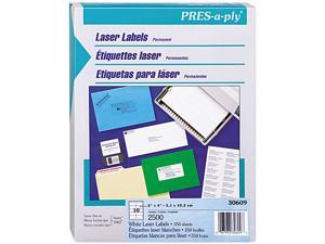 Pres-A-Ply Laser Address Labels 2 x 4 White 2500/Box 30609 Pres-A-Ply Laser Address Labels 2 x 4 White 2500/Box 30609
