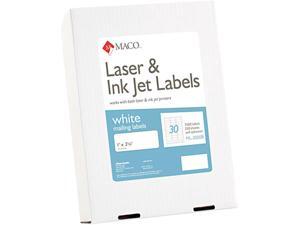 Maco ML-3000B White All-Purpose Labels, 1 x 2-5/8, 7500/Box Maco ML-3000B White All-Purpose Labels, 1 x 2-5/8, 7500/Box