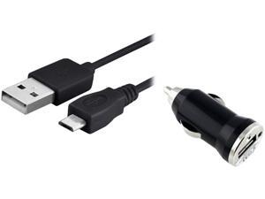 Insten 1542122 Black USB Car Charger Adapter with 10 Feet 2-in-1 Micro USB Charging Data Cable Insten 1542122 Black USB Car Charger Adapter with 10 Feet 2-in-1 Micro USB Charging Data Cable