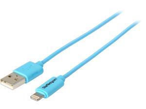 StarTech.com USBLT1MBL Blue apple 8-pin Lightning Connector to USB Cable for iPhone / iPod / iPad StarTech.com USBLT1MBL Blue apple 8-pin Lightning Connector to USB Cable for iPhone / iPod / iPad