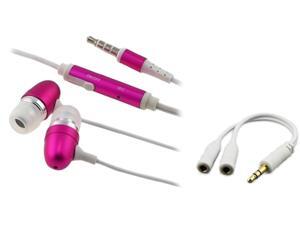 Insten Pink Earphone Mic Splitter Compatible with Samsung Galaxy S3 i9300 S4 SIV i9500 T989 Insten Pink Earphone Mic Splitter Compatible with Samsung Galaxy S3 i9300 S4 SIV i9500 T989