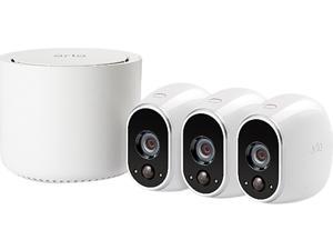 Arlo Smart Home Security Camera System - 3 HD, 100% Wire-Free, Indoor / Outdoor Cameras with Night Vision Battery Powered - VMS3330-100NAS Arlo Smart Home Security Camera System - 3 HD, 100% Wire-Free, Indoor / Outdoor Cameras with Night Vision Battery Powered - VMS3330-100NAS