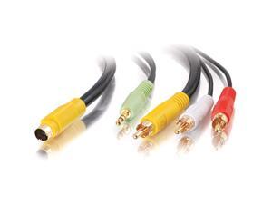 C2G Model 27993 25 feet Bi-Directional S-Video + 3.5mm Audio to RCA A/V Cable Male to Male C2G Model 27993 25 feet Bi-Directional S-Video + 3.5mm Audio to RCA A/V Cable Male to Male