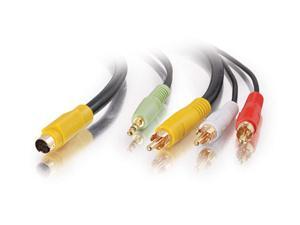 C2G 27992 Value Series Bi-Directional S-Video + 3.5mm Audio to RCA Audio/Video Cable, Black (12 Feet, 3.65 Meters) C2G 27992 Value Series Bi-Directional S-Video + 3.5mm Audio to RCA Audio/Video Cable, Black (12 Feet, 3.65 Meters)