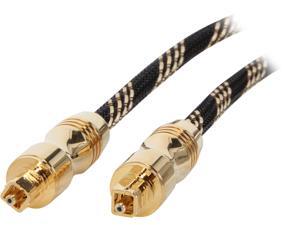 BYTECC Model GPT-6 6 Feet Golden Premium Toslink Digital Optical SPDIF Audio cable w/ Metal Fancy Connector Male to Male BYTECC Model GPT-6 6 Feet Golden Premium Toslink Digital Optical SPDIF Audio cable w/ Metal Fancy Connector Male to Male