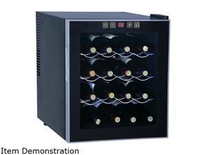 Sunpentown WC-1682 16-Bottle 16-bottle Thermo-Electric Wine Cooler Black with platinum trim Sunpentown WC-1682 16-Bottle 16-bottle Thermo-Electric Wine Cooler Black with platinum trim