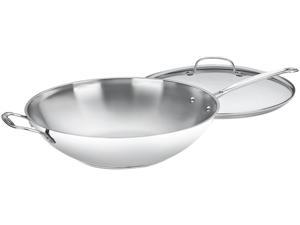 Cuisinart 726-38H Chef's Classic Stainless 14-Inch Stir-Fry Pan with Helper Handle and Glass Cover Cuisinart 726-38H Chef's Classic Stainless 14-Inch Stir-Fry Pan with Helper Handle and Glass Cover