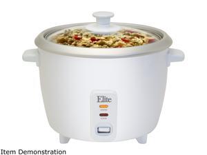 Maxi-Matic Elite ERC-008ST White Gourmet 8 Cups (Uncooked)/16 Cups (Cooked) Rice Cooker with Glass Lid Maxi-Matic Elite ERC-008ST White Gourmet 8 Cups (Uncooked)/16 Cups (Cooked) Rice Cooker with Glass Lid