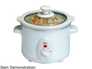 Elite Cuisine MST-250XW 1.5Qt. Mini Slow Cooker, White Elite Cuisine MST-250XW 1.5Qt. Mini Slow Cooker, White