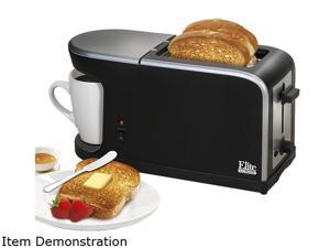 Maxi-Matic Elite ECT-819 Black Elite Cuisine Breakfast Station - 2 Slice Toaster and Single Serve Coffee Maker Maxi-Matic Elite ECT-819 Black Elite Cuisine Breakfast Station - 2 Slice Toaster and Single Serve Coffee Maker