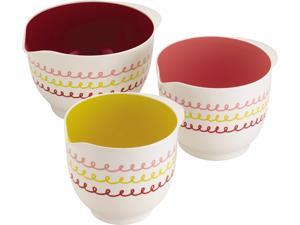 Cake Boss 59729 Countertop Accessories 3-Piece Melamine Mixing Bowl Set, “Icing” Pattern, Print Cake Boss 59729 Countertop Accessories 3-Piece Melamine Mixing Bowl Set, “Icing” Pattern, Print