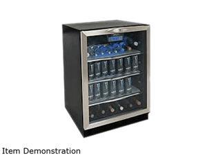 Danby Silhouette DBC514BLS 112-Can and 11-Wine Bottle Beverage Center with LED Display, Black/Stainless Steel Danby Silhouette DBC514BLS 112-Can and 11-Wine Bottle Beverage Center with LED Display, Black/Stainless Steel