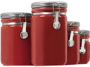 Anchor Hocking 03923RED Ceramic Canister Set Anchor Hocking 03923RED Ceramic Canister Set