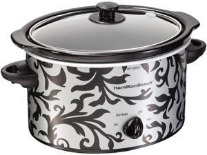 Hamilton Beach 3 Quart Oval Slow Cooker, Damask Pattern 33237 Hamilton Beach 3 Quart Oval Slow Cooker, Damask Pattern 33237